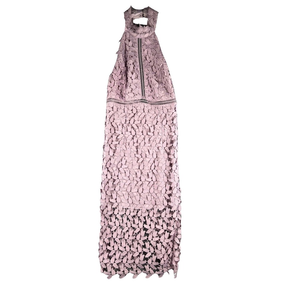 Lace Halter Maxi Dress Women's XS Lilac Formal Party Cocktail Wedding